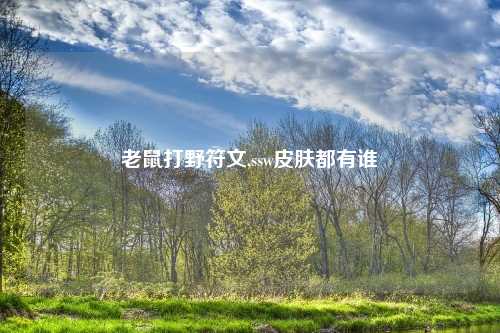 老鼠打野符文,ssw皮肤都有谁