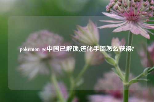 pokemon go中国已解锁,进化手镯怎么获得?