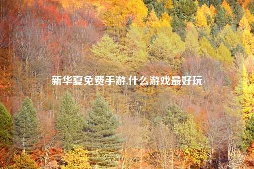 新华夏免费手游,什么游戏最好玩