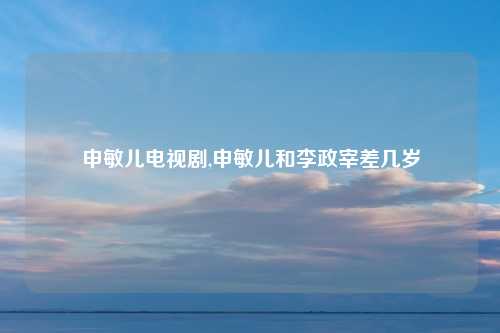 申敏儿电视剧,申敏儿和李政宰差几岁