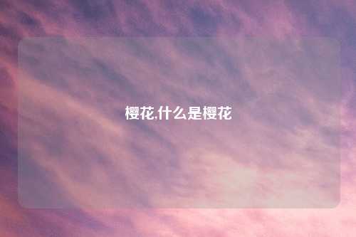 樱花,什么是樱花