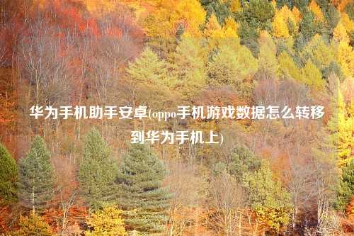 华为手机助手安卓(oppo手机游戏数据怎么转移到华为手机上)