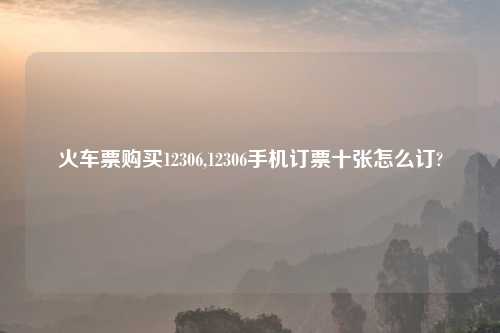 火车票购买12306,12306手机订票十张怎么订?