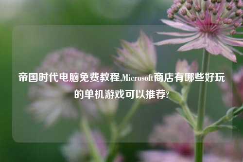 帝国时代电脑免费教程,Microsoft商店有哪些好玩的单机游戏可以推荐?