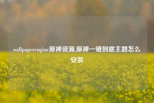 wallpaperengine原神资源,原神一镜到底主题怎么安装