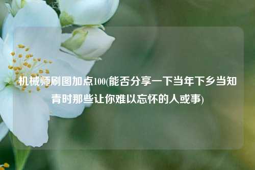机械师刷图加点100(能否分享一下当年下乡当知青时那些让你难以忘怀的人或事)