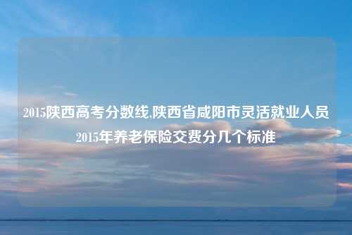 2015陕西高考分数线,陕西省咸阳市灵活就业人员2015年养老保险交费分几个标准
