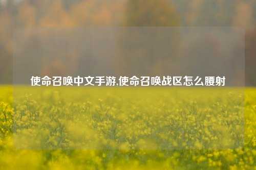 使命召唤中文手游,使命召唤战区怎么腰射