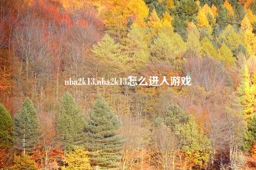 nba2k13,nba2k13怎么进入游戏