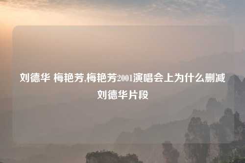 刘德华 梅艳芳,梅艳芳2001演唱会上为什么删减刘德华片段