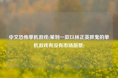 中文恐怖单机游戏(策划一款以林正英抓鬼的单机游戏有没有市场前景)