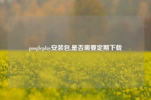 googleplay安装包,是否需要定期下载