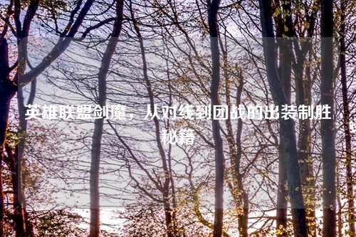 英雄联盟剑魔，从对线到团战的出装制胜秘籍