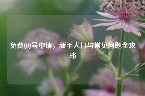 免费QQ号申请，新手入门与常见问题全攻略