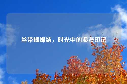 丝带蝴蝶结，时光中的浪漫印记