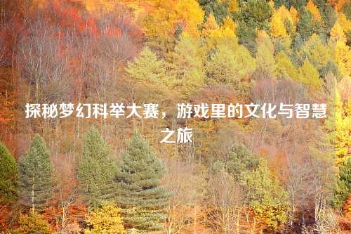探秘梦幻科举大赛，游戏里的文化与智慧之旅