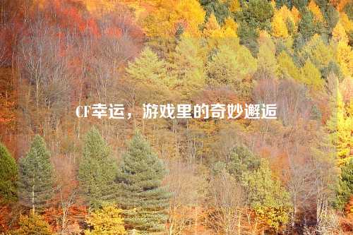 CF幸运，游戏里的奇妙邂逅