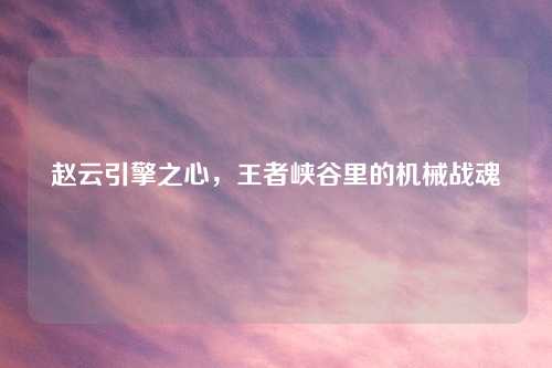 赵云引擎之心，王者峡谷里的机械战魂
