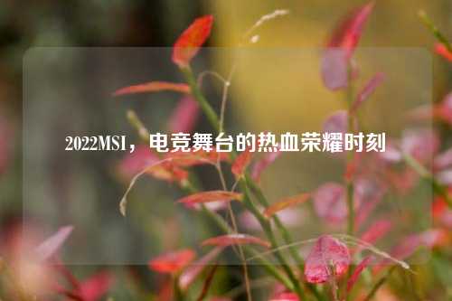 2022MSI，电竞舞台的热血荣耀时刻