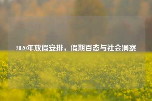 2020年放假安排，假期百态与社会洞察