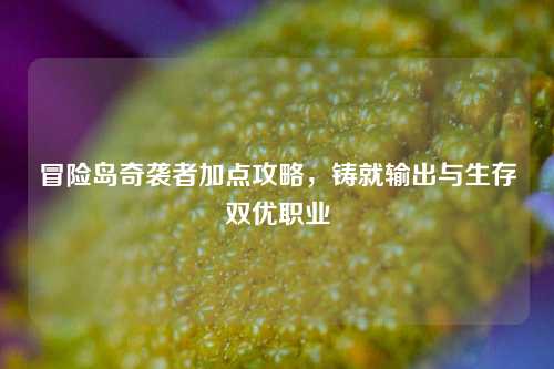 冒险岛奇袭者加点攻略，铸就输出与生存双优职业