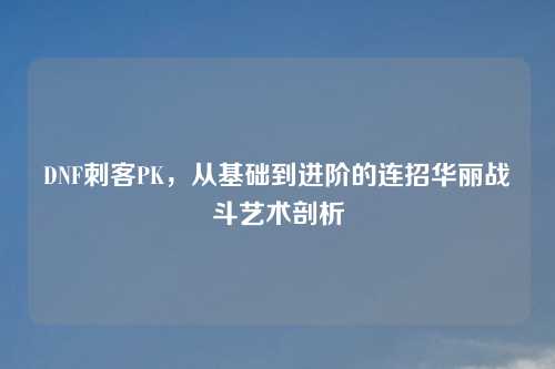 DNF刺客PK，从基础到进阶的连招华丽战斗艺术剖析