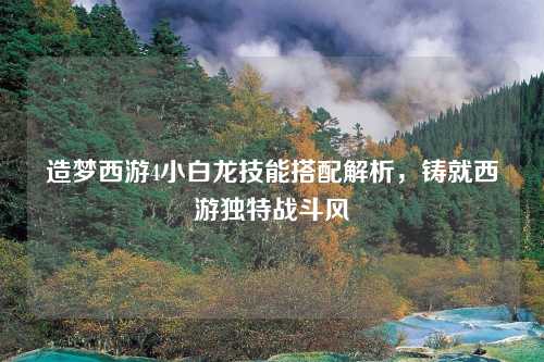 造梦西游4小白龙技能搭配解析,铸就西游独特战斗风