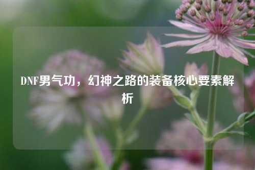 DNF男气功，幻神之路的装备核心要素解析