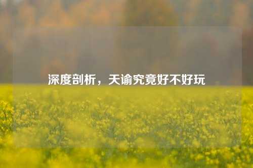 深度剖析，天谕究竟好不好玩