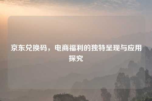 京东兑换码，电商福利的独特呈现与应用探究