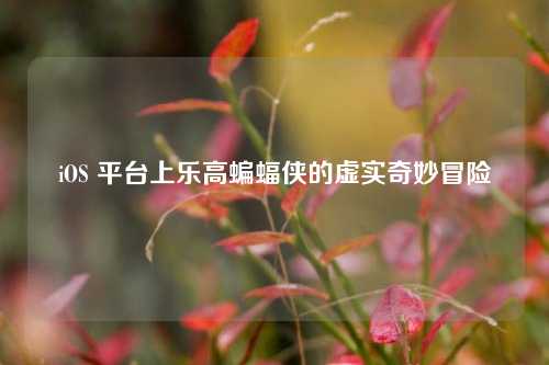 iOS 平台上乐高蝙蝠侠的虚实奇妙冒险