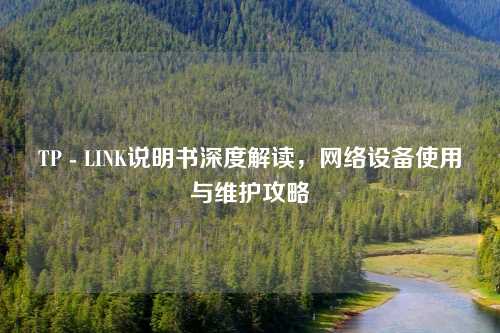 TP - LINK说明书深度解读，网络设备使用与维护攻略