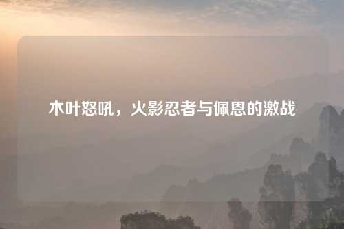 木叶怒吼，火影忍者与佩恩的激战