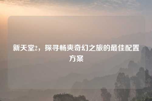 新天堂2，探寻畅爽奇幻之旅的最佳配置方案
