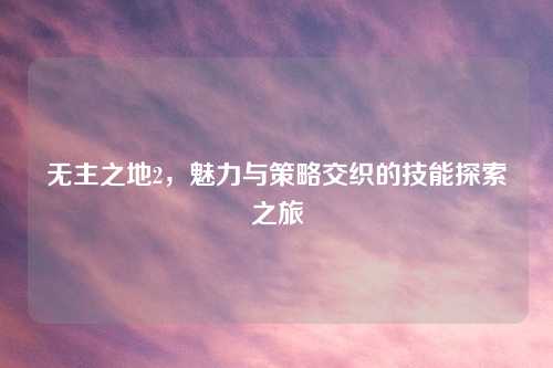 无主之地2，魅力与策略交织的技能探索之旅
