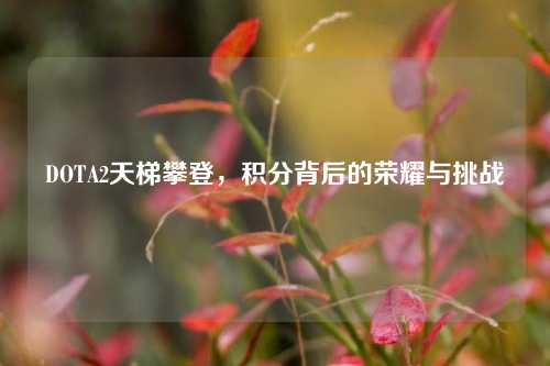 DOTA2天梯攀登，积分背后的荣耀与挑战