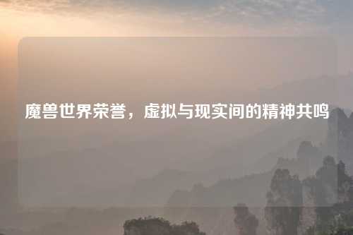 魔兽世界荣誉，虚拟与现实间的精神共鸣