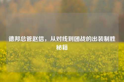 德邦总管赵信,从对线到团战的出装制胜秘籍 德邦总管赵信,从对线到团战的出装制胜秘籍
