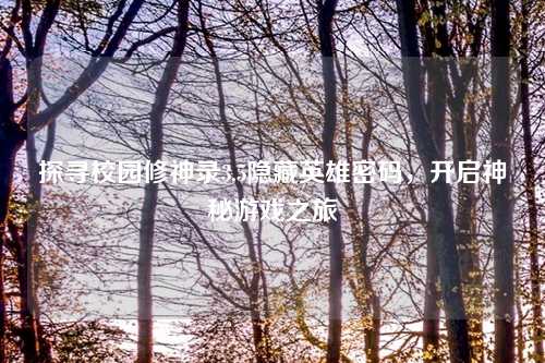 探寻校园修神录3.5隐藏英雄密码，开启神秘游戏之旅