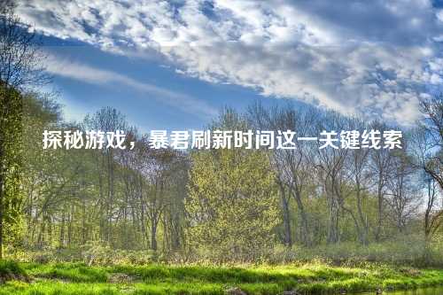 探秘游戏，暴君刷新时间这一关键线索