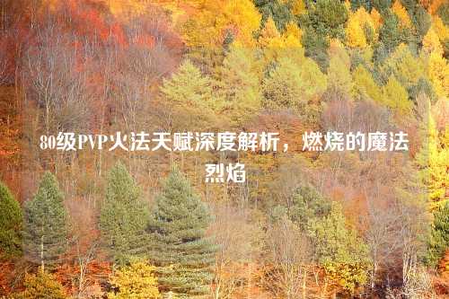 80级PVP火法天赋深度解析,燃烧的魔法烈焰