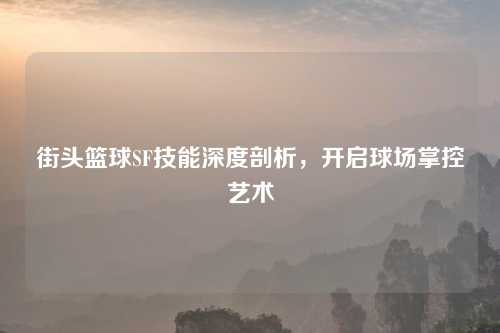 街头篮球SF技能深度剖析，开启球场掌控艺术