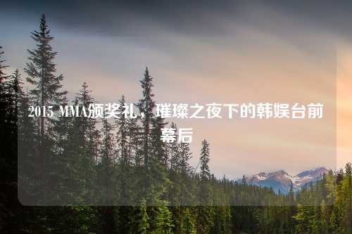 2015 MMA颁奖礼，璀璨之夜下的韩娱台前幕后