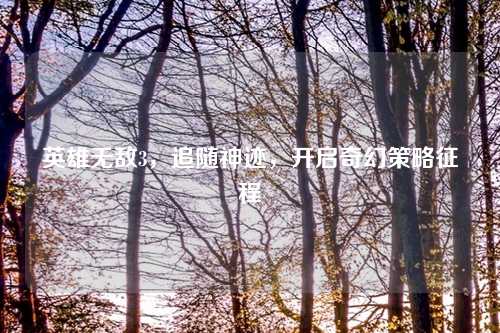 英雄无敌3,追随神迹,开启奇幻策略征程