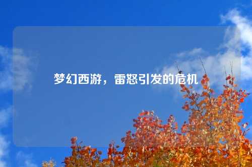 梦幻西游，雷怒引发的危机