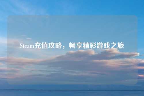 Steam充值攻略，畅享精彩游戏之旅