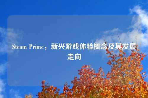Steam Prime，新兴游戏体验概念及其发展走向