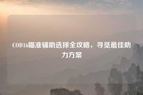 COD16瞄准辅助选择全攻略，寻觅最佳助力方案