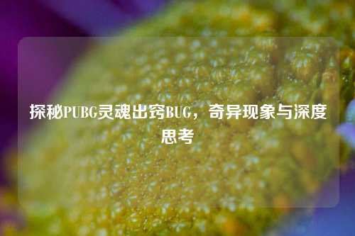 探秘PUBG灵魂出窍BUG，奇异现象与深度思考