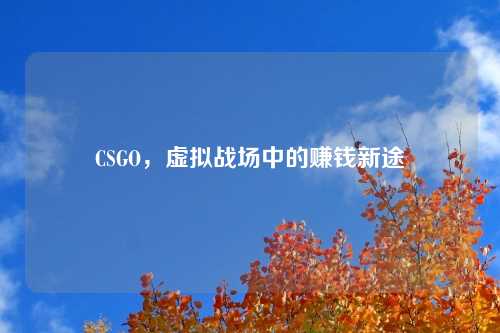 CSGO，虚拟战场中的赚钱新途